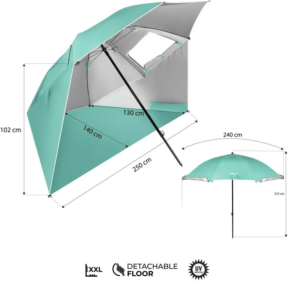 NC17114 SKĖTIS/PAPLŪDŽIO EKRANAS 2IN1 XXL 240 CM Žalias NILS