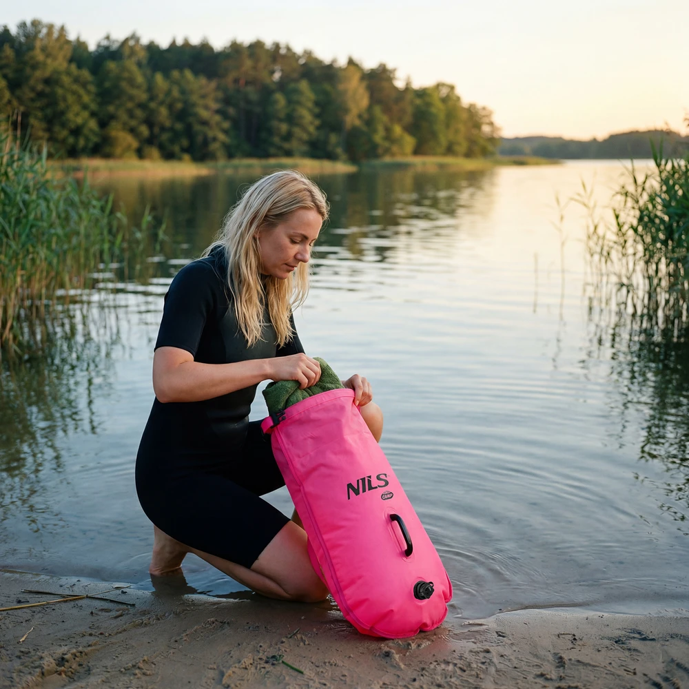 NC1772 Pripučiamas plaukimo plūduras 28 l rožinis NILS CAMP