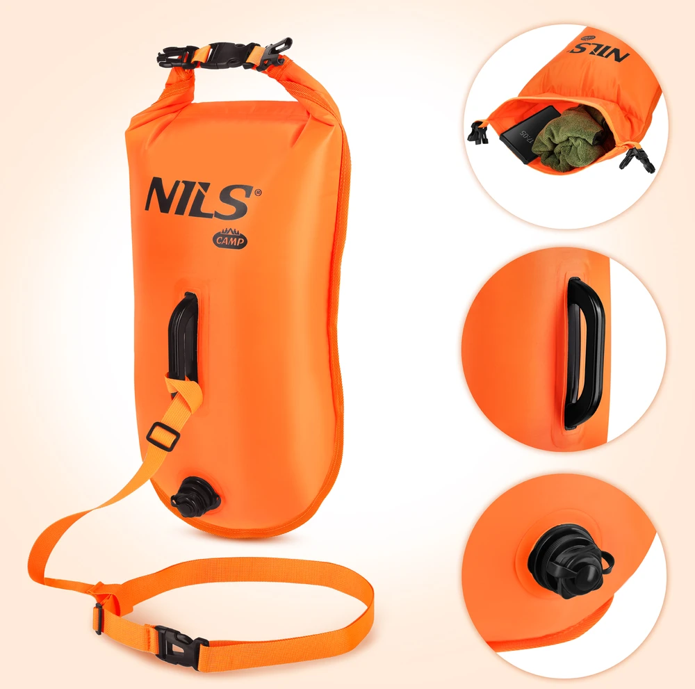 NC1772 Pripučiamas plaukimo plūduras 28 l oranžinis Nils Camp