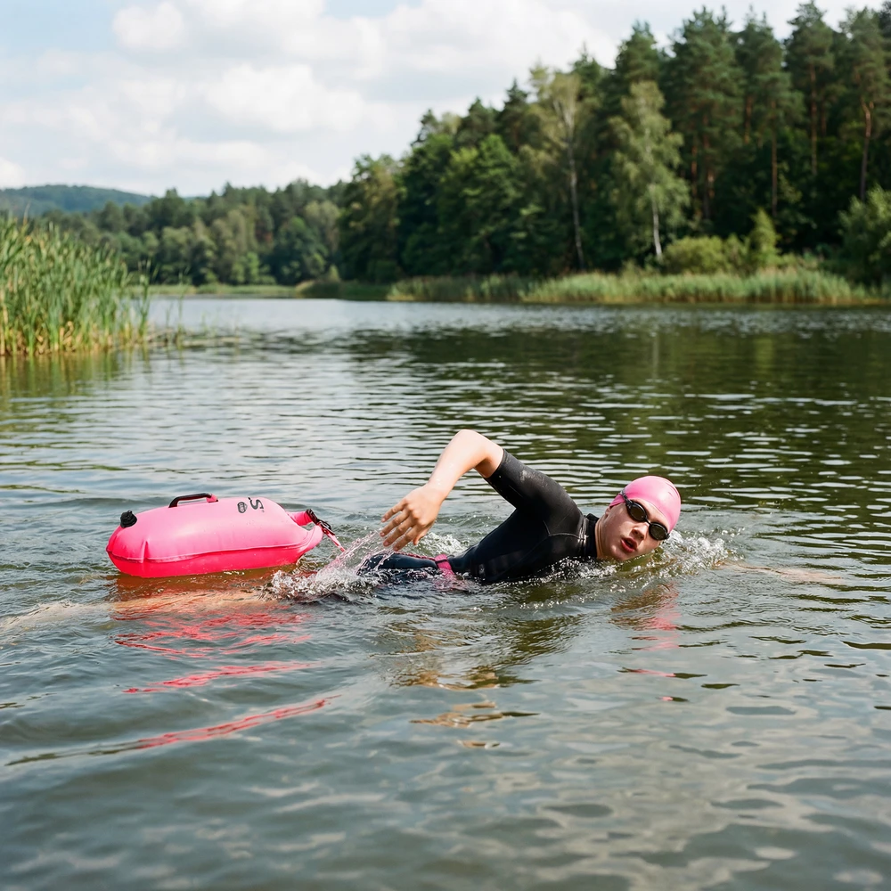 NC1772 Pripučiamas plaukimo plūduras 28 l rožinis NILS CAMP