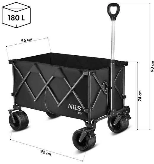 NC2604 Juodas XXL 180L NILS CAMP VEŽIMAS