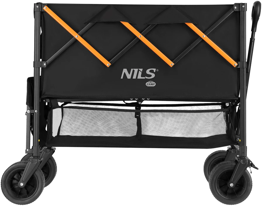 NC2607 XXL kelioninis vežimėlis juodos-oranžinės spalvos 160 l NILS CAMP