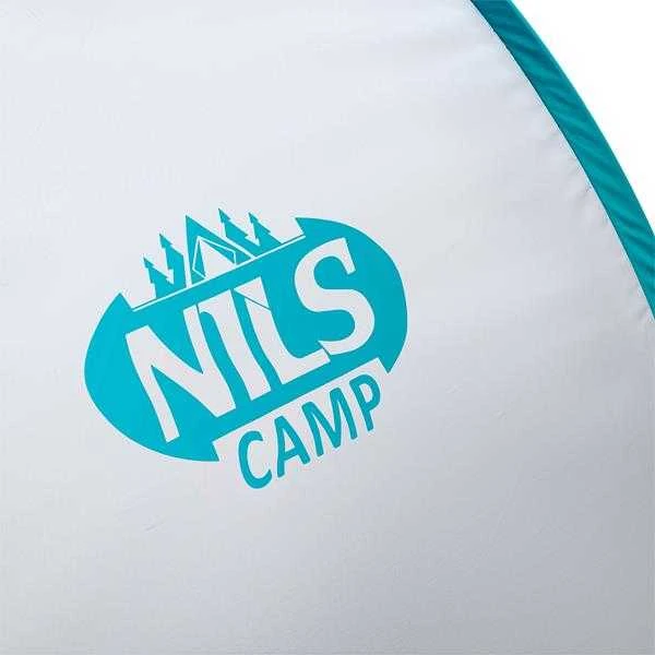 NC3173 PILKOS IR TURKIO spalvos savipagalbinė paplūdimio palapinė SU GRINDŲ NILS STOVYKLĖ
