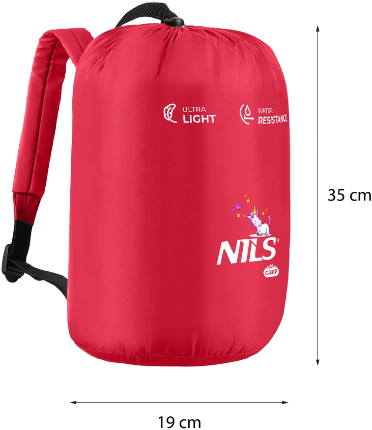 NC3201 Vaikiškas miegmaišis su kuprine Vienaragiai Nils Camp