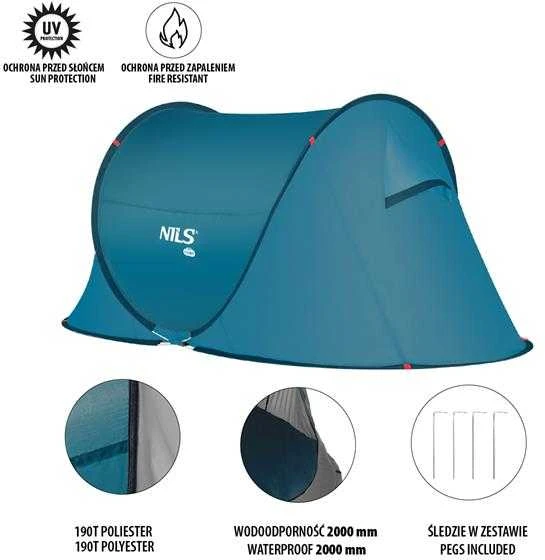 NC3743 PATS STATYMAS KEMPINGAS TENT Mėlynas NILS CAMP