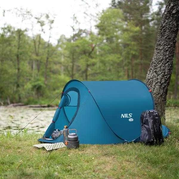 NC3743 PATS STATYMAS KEMPINGAS TENT Mėlynas NILS CAMP