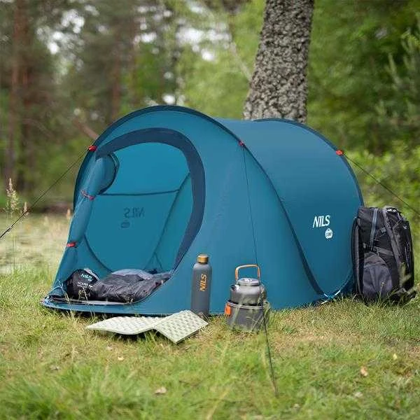 NC3743 PATS STATYMAS KEMPINGAS TENT Mėlynas NILS CAMP