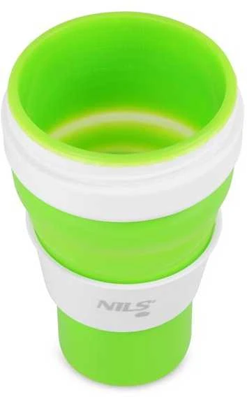 NC4103 SILIKONINIS SULANKSTAMAS TAURĖLIS 600 ml ŠVIESI ŽALIŲ NILŲ STOVYKLĖ