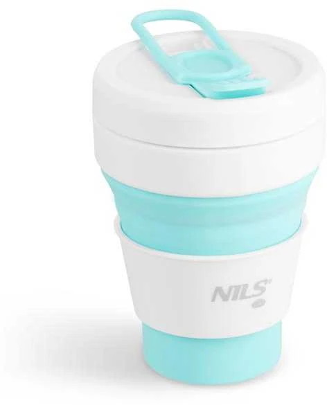 NC4103 SILIKONINIS SULANKSTAMAS TAURĖLIS 355 ml MINT NILS CAMP
