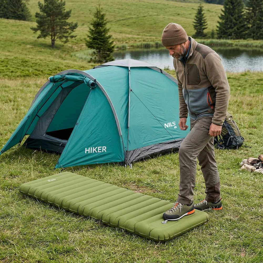 NC4402 ŽALIAS KILIMĖLIS SU ĮMONTUOTU SIURBLIU NILS CAMP