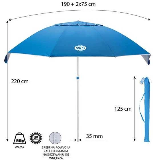 NC7822 PAPLŪDIO SkėTIS XL 220 CM NILS STOVYKLĖ