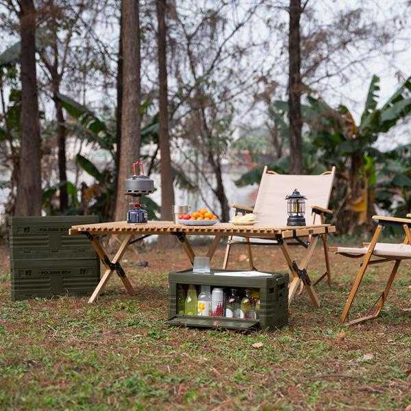 NCB4004 sulankstoma stovyklavimo dėžė su dangteliu Žalias 50L NILS CAMP
