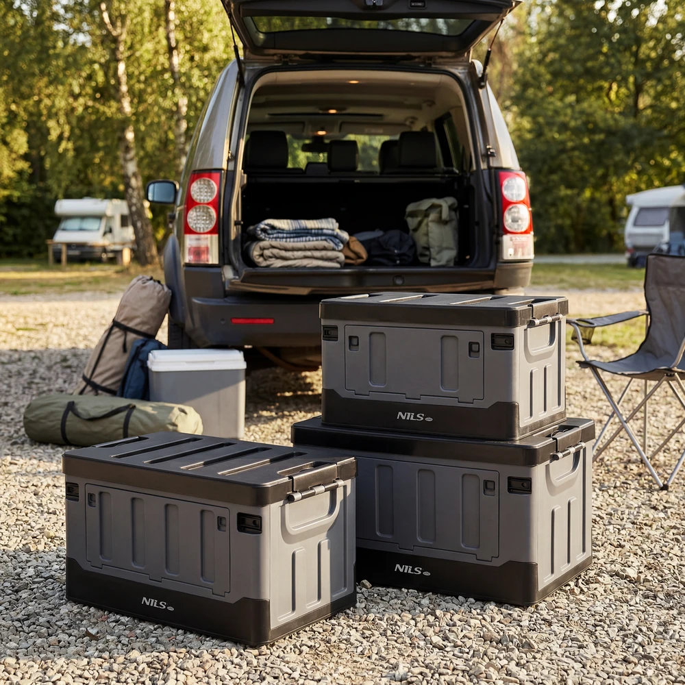 NCB4602 TRANSPORTAVIMO DĖŽĖ 38L PILKA-JUODA NILS CAMP