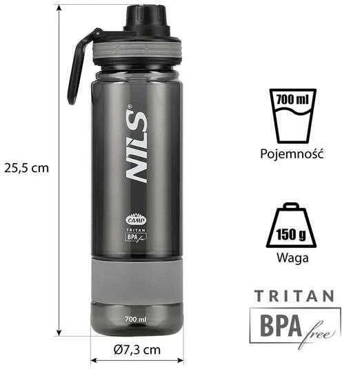 NCD07 Pilkas TRITAN BOTTLE NILS STOVYKLĖ