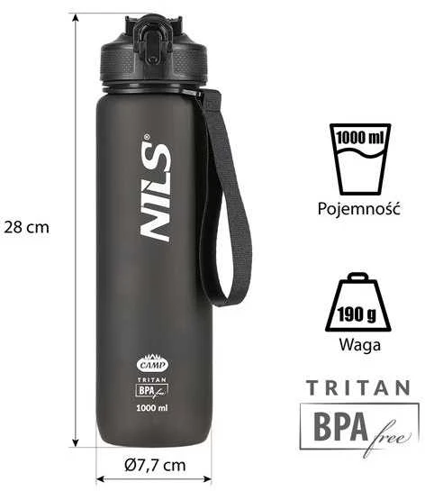 Gertuvė NCD68 Juodas TRITAN BOTTLE NILS STOVYKLĖ