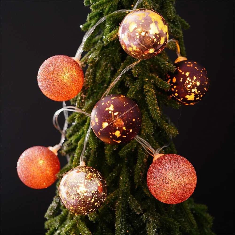Nedūžtantys violetiniai kalėdinės eglutės šviestuvai 10 LED 4 cm