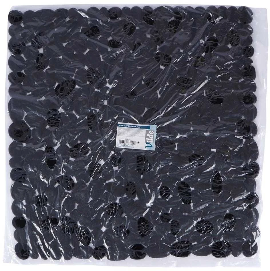 Neslystantis dušo kilimėlis juodas 51x51 cm