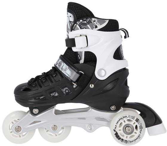 NH10905 4in1 Juodas DYDIS. S(31-34) INLINE PAČIŪRĖS SU MATMENYS. NILS EXTREME HOCKEY RAIL