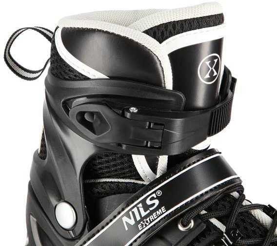 NH10905 4in1 Juodas LED DYDIS. S(31-34) INLINE PAČIŪRĖS SU MATMENIAIS NILS EXTREME HOCKEY RAIL