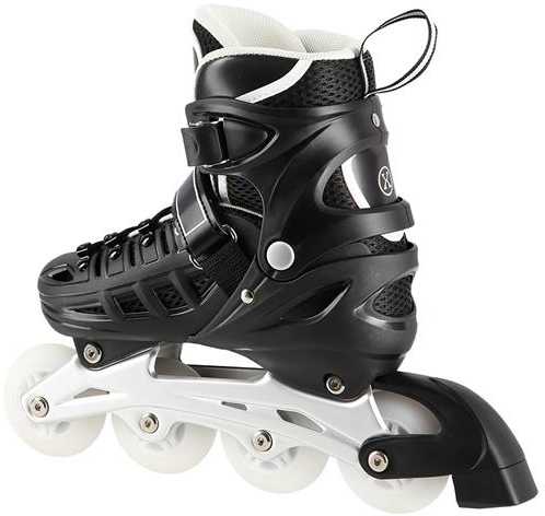 NH10905 4in1 Juodas LED DYDIS. S(31-34) INLINE PAČIŪRĖS SU MATMENIAIS NILS EXTREME HOCKEY RAIL