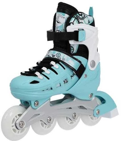 NH10905 4in1 MINT DYDIS. L(39-42) INLINE PAČIŪRĖS SU MATMENYS. THE NILS EXTREME HOCKEY SKY