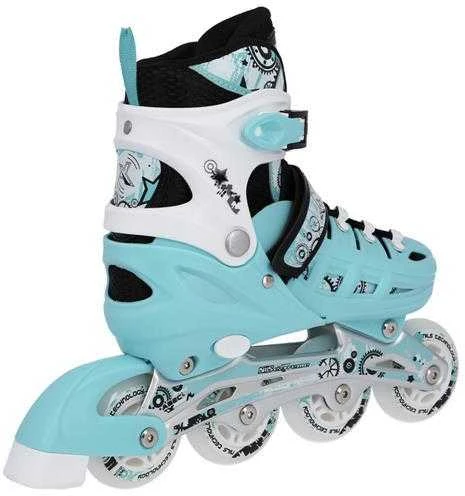 NH10905 4in1 MINT DYDIS. L(39-42) INLINE PAČIŪRĖS SU MATMENYS. THE NILS EXTREME HOCKEY SKY