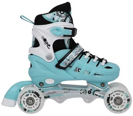 NH10905 4in1 MINT DYDIS. S(31-34) INLINE RIUDŽIAI SU MATMENYS THE NILS EXTREME HOCKEY SKY