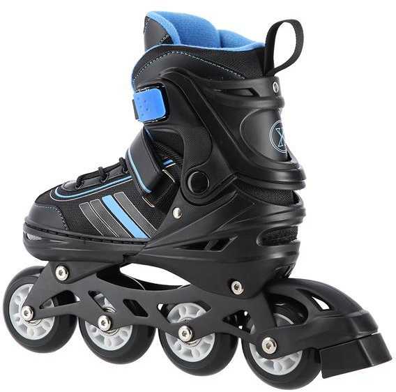 NH18191 2in1 JUODOS IR MĖLYNOS DYDŽIO S(29-33) INLINE RIEDŽIAI SU MATMENYS. PŁ. NILS EXTREME RIDUOTIS