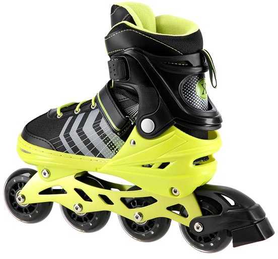 NH18192 4in1 JUODAI ŽALIAI DYDŽIO S(29-33) INLINE RIEDŽIAI SU MATMENYS. PŁ. FIGURINE NILS EXTREME