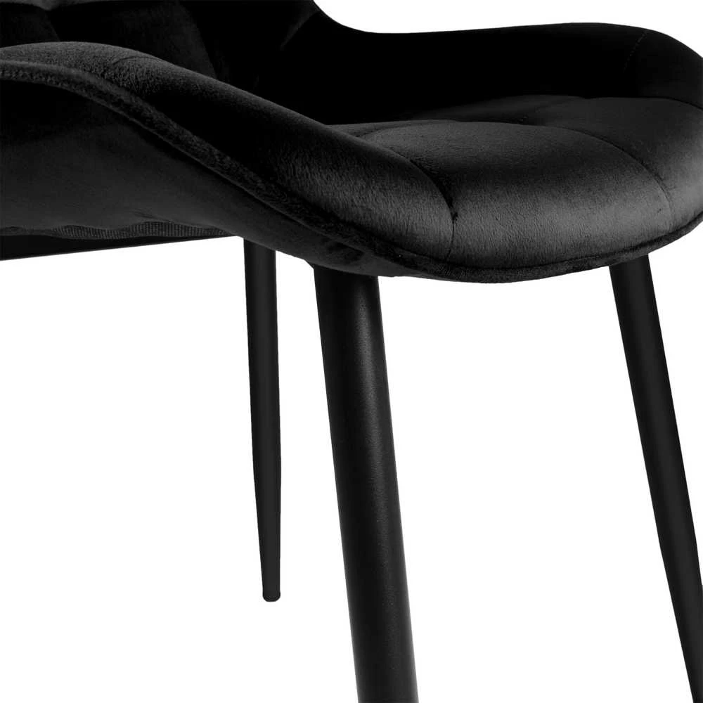 NORMAN Velvet juodo aksomo kėdė