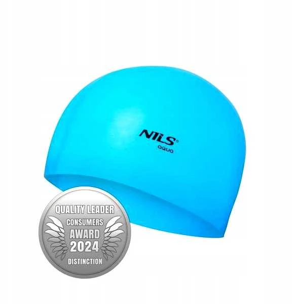 NQC BL02 MĖLYNAS SILIKONINIS KEPURĖLIS NILS AQUA