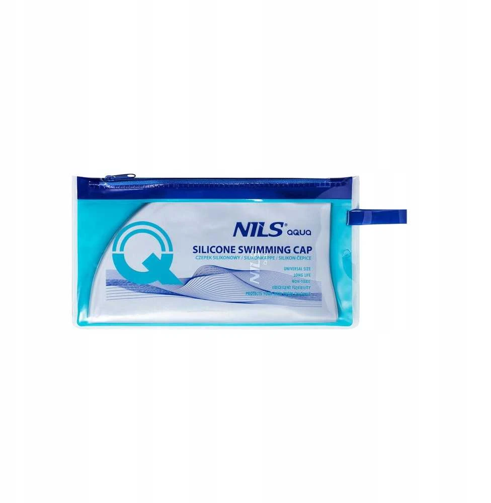 NQC VIENOS SPALVOS SL01 PILKAS SILIKONINIS KEPURĖLIS NILS AQUA