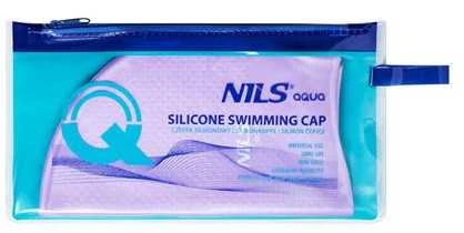 NQC VIENOS SPALVOS VIOLETINIS SILIKONINIS KEPURĖLIS SU TAŠKAIS NILS AQUA