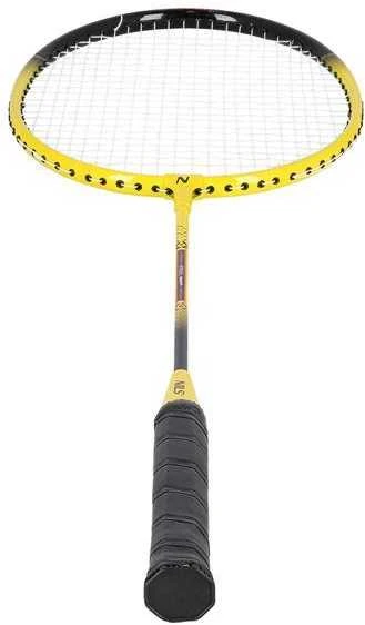 NRZ262 ALIUMINIO / BADMINTONO RINKINYS 2 REKETĖS + 3 PLUNKSTINĖS ŽALINĖS + TINKLAS 600x60cm + NILS dangtelis