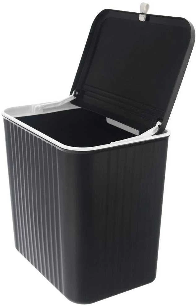 Pakabinama šiukšlių dėžė, juoda, 13 litrų