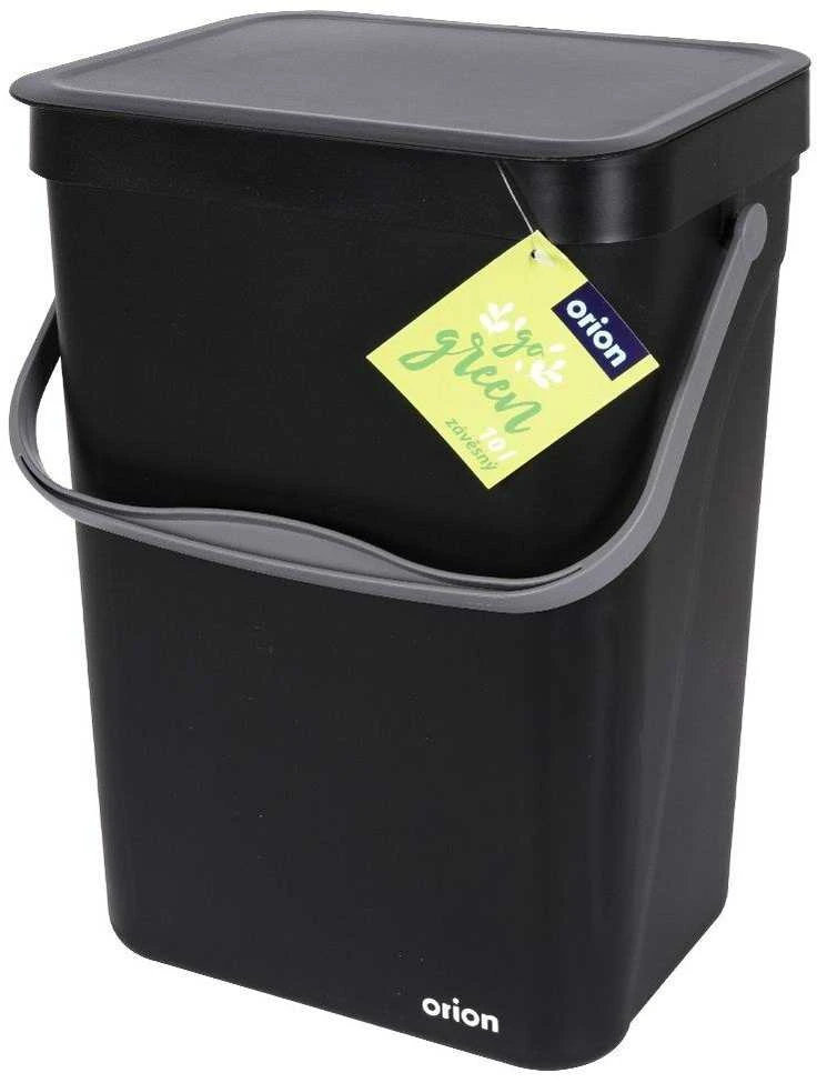 PAKABINĖ PLASTIKINIŲ ATLIEKŲ DĖŽUTĖ 10L, JUODA