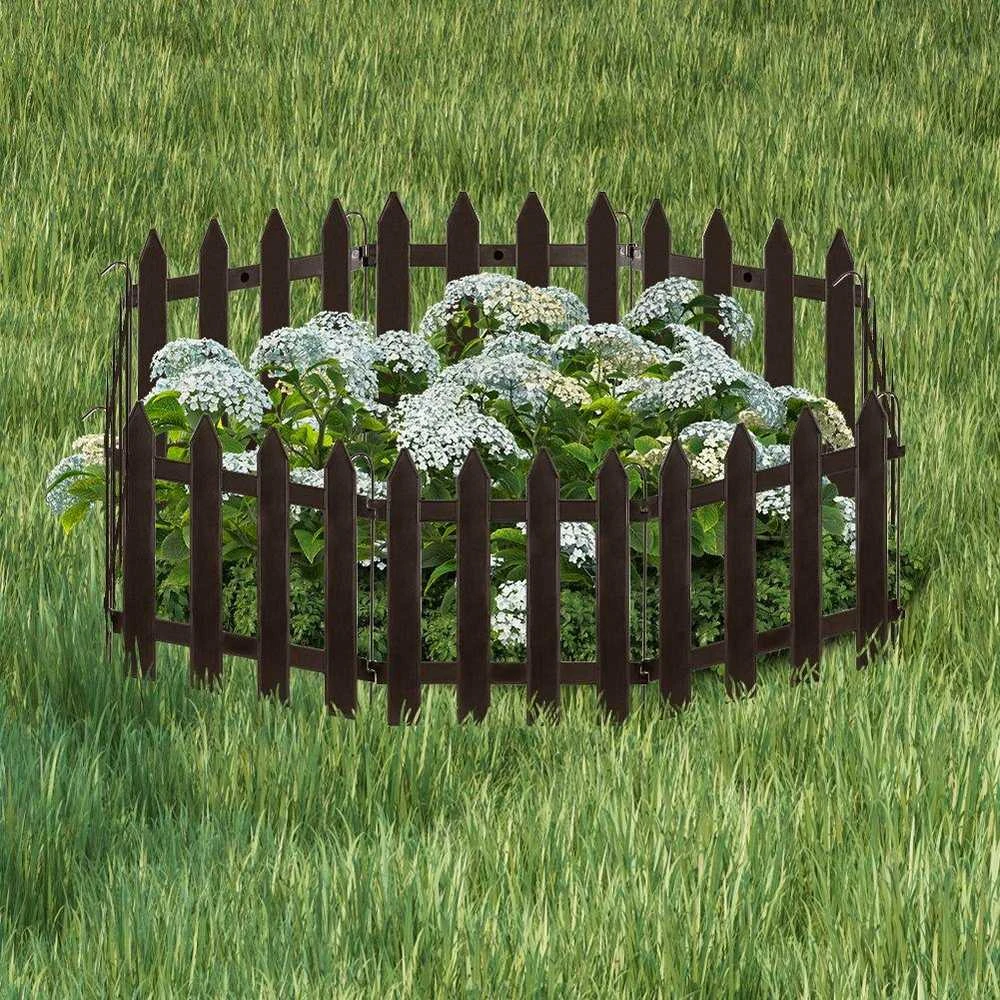 Palisade sodo tvora, ruda apvada, komplekte 10 vnt. 30x30 cm