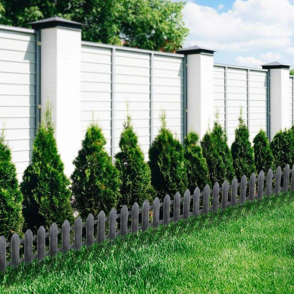 Palisade sodo tvoros grafito apvadų rinkinys 10 vnt. 200 cm 20x15 cm