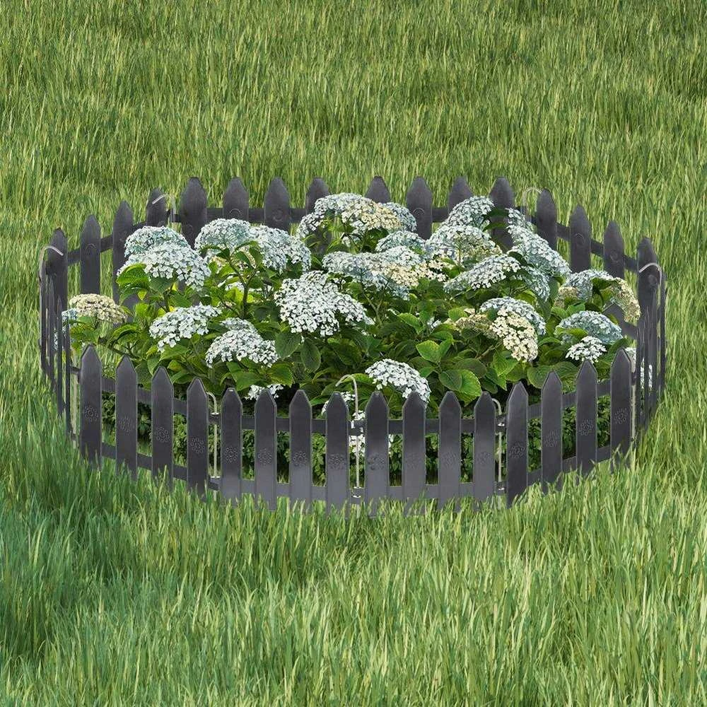 Palisade sodo tvoros grafito apvadų rinkinys 10 vnt. 200 cm 20x15 cm
