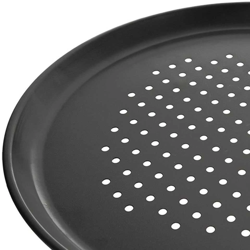 Picos keptuvės perforuotas lakštas su teflonine danga, juodas, 32 cm