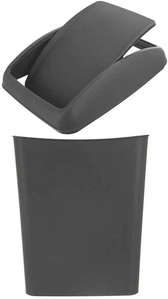 Pilkos spalvos plastiko šiukšlių dėžė, 20 litrų