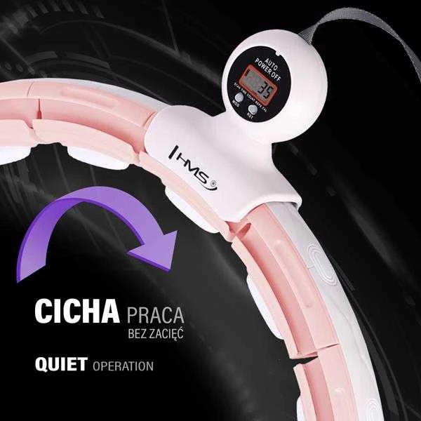 Pink HHM15 HULA HOP Rožinis SU MAGNETU IR SVORIU + HMS SKAITIKLIS