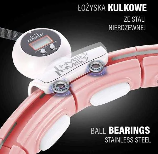 Pink HHM15 HULA HOP Rožinis SU MAGNETU IR SVORIU + HMS SKAITIKLIS