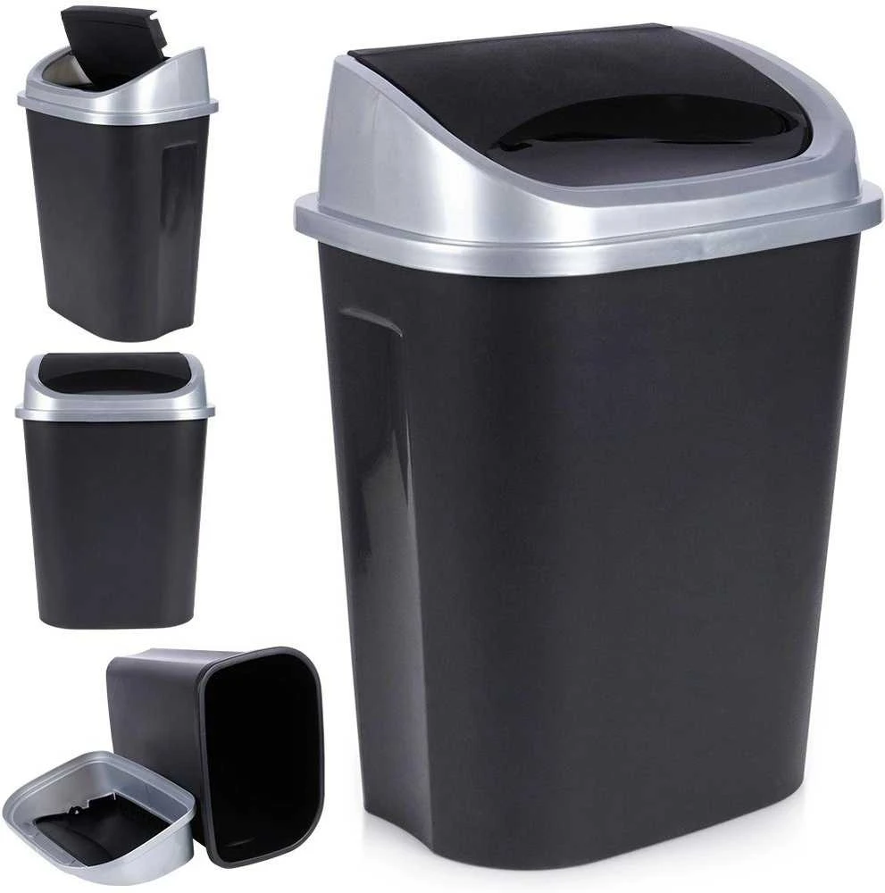 Plastikinė šiukšlių dėžė, juoda, 25 litrai