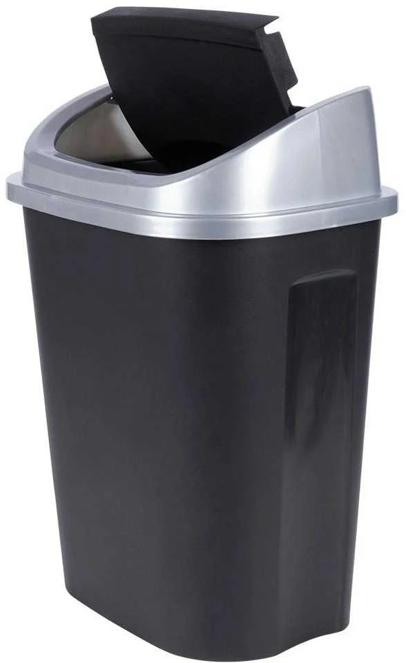 Plastikinė šiukšlių dėžė, juoda, 25 litrai