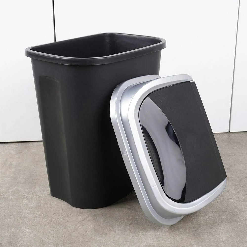 Plastikinė šiukšlių dėžė, juoda, 25 litrai