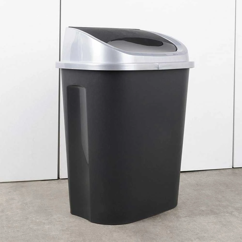 Plastikinė šiukšlių dėžė, juoda, 25 litrai
