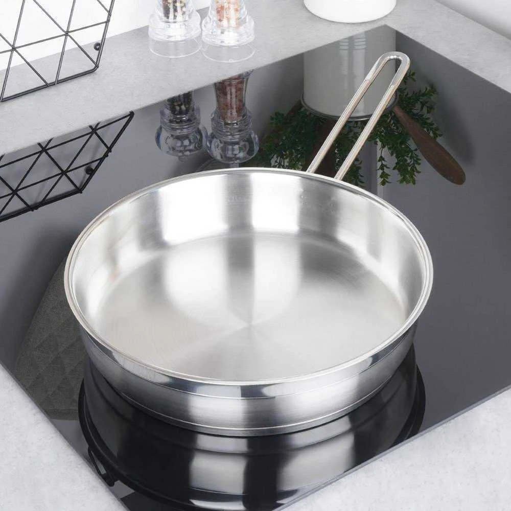 Plieninė keptuvė 18/10, nerūdijančio plieno PREMIUM, dujų indukcija, 26 cm
