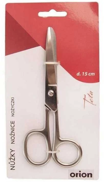 Plieninės siuvėjų žirklės popieriui universalios 15 cm