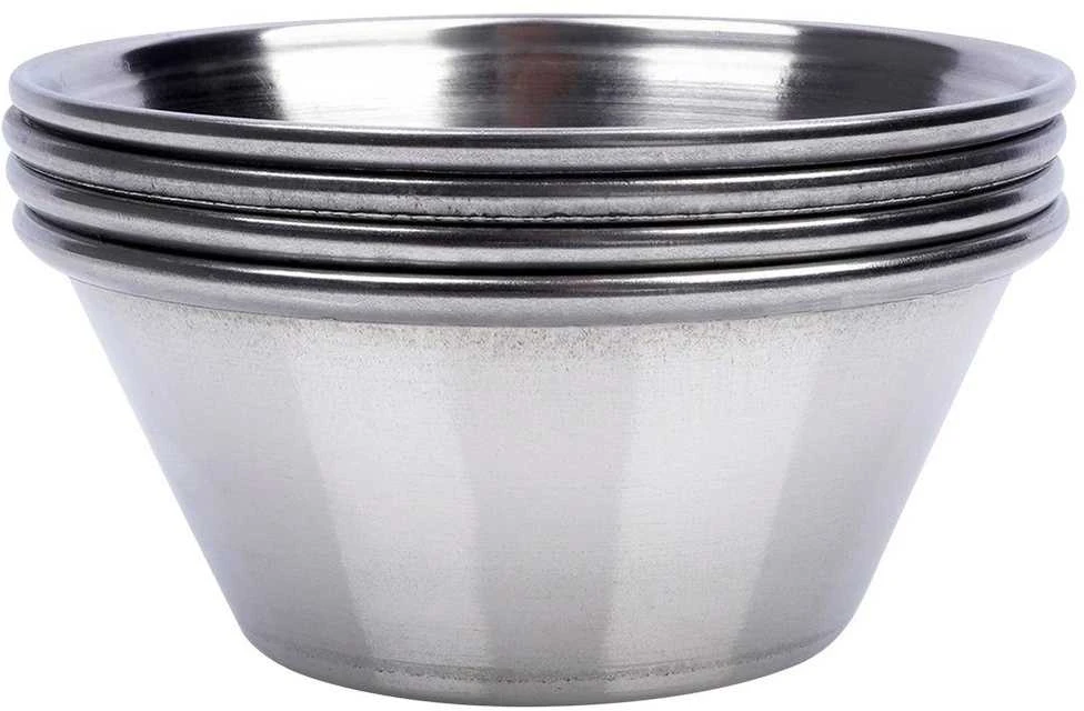 Plieninis padažo dubuo 6 cm, 40 ml 4 vnt.